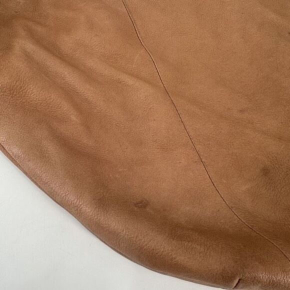 Vintage Y2K Old Navy Leather Large Tan Satchel hobo Bag Purse Single Strap Boho - Picture 4 of 13